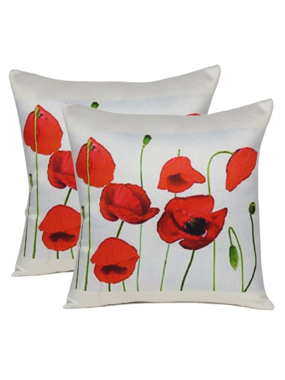 Oussum Cotton Decorative Pillow Cover Floral Print Cushion Cover Set of 2